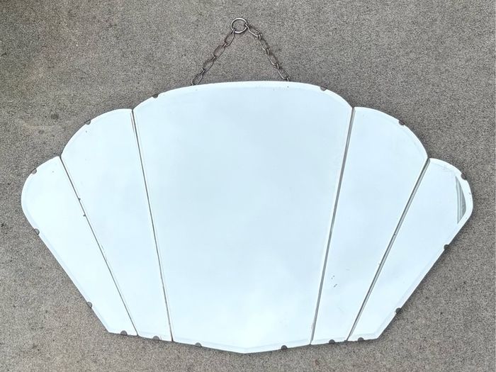 Art Deco fan shaped panel mirror c1940