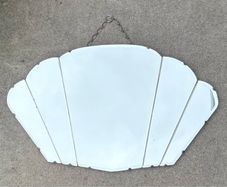 Art Deco fan shaped panel mirror c1940