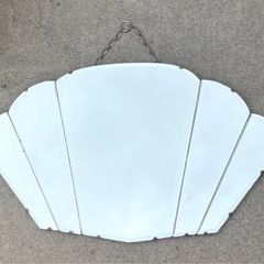 Art Deco fan shaped panel mirror c1940