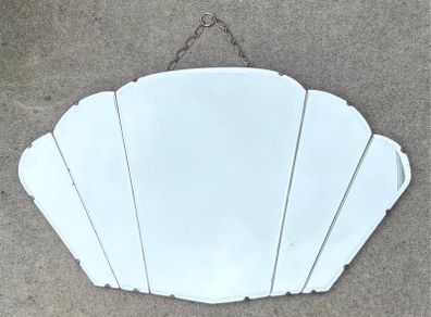 Art Deco fan shaped panel mirror c1940