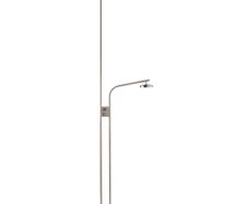 LED floor uplighter/reading lamp, dimmable/nickel-plated, 180 cm