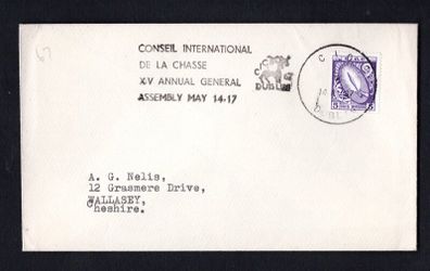 1967 Ireland Cansel of Conseil International De La Chasse XIV Annuary General Assembly May 14-17 Dublin trying 5d definitive stamp