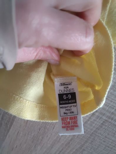 6/9 month yellow top worn once