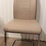 A set of 6 Dining room leather chairs with chrome frames Image 2