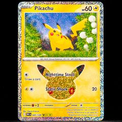 Pikachu 045/128 Holo Rare 23/30 30th Celebration Anniversary Pokemon Card