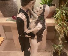 As New - Fabulous Large 4Ft Halloween Skeleton Couple Statue - Can Deliver