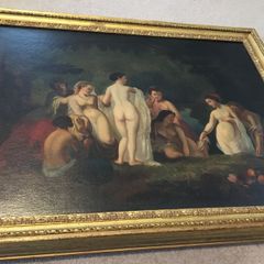 English School Painting bathers