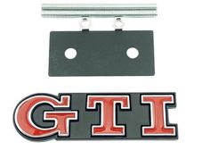 3D Metal Red GTI Car Front Grille Sticker Emblem Badge Car Styling For VW Volkswagen GTI Golf Jetta MK1 MK2 MK3 MK4 MK5 MK6 MK7