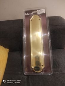 Vintage solid brass door finger plate
