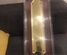 Vintage solid brass door finger plate