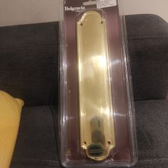 Vintage solid brass door finger plate