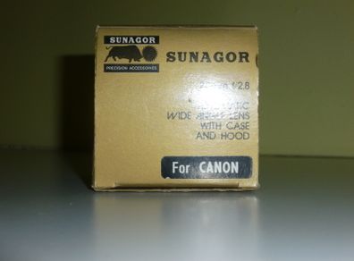 Sunagor 28mm/f:2.8  lens for Canon FD fit SLR