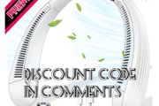 Portable Neck Fan Bladeless Hands Free Usb Rechargeable Battery Operated Neck Fans with 360 Degree Cooling, 3 Speeds Personal Headphone Design Mini Small Leafless Fan for Men Women Adult Kids