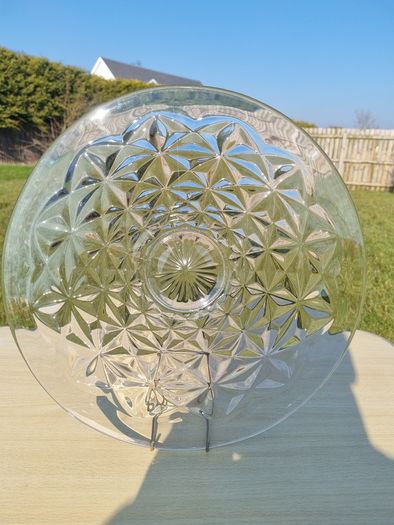 Large glass decorative plate