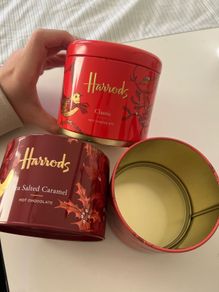 Harrods tins boxes 3 layers stackable