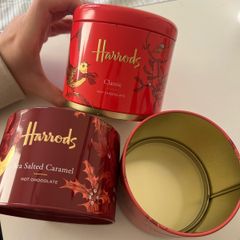 Harrods tins boxes 3 layers stackable