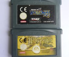Wrestlemania X8 and Harry Potter  Nintendo Gameboy Advance Cartridge -13 each