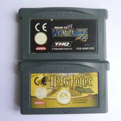 Wrestlemania X8 and Harry Potter  Nintendo Gameboy Advance Cartridge -13 each