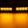 2x 12V 4LED Amber Recovery Strobe Car Van Roof Gille Truck Flashing Emergency Grille Bar Lights Switch Image 3