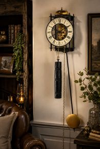 Hermle Skeleton-Design  Pendulum Wall Clock