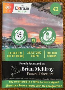 2022 Bangor Celtic v Shamrock Rovers - Extra.ie FAI Cup First Round Programme