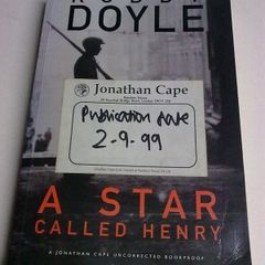 Pre-publication copy of A Star called Henry by Roddy Doyle with advance publicity leaflet