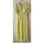 Self Portrait Lime Floral Chiffon Midi Dress Image 3