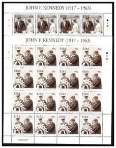 2013 Ireland 50th Death Anniversary of John F Kennedy (JFK) Commemorative Stamps Sheetlet 1A1A1A1A Mint Never Hinged  (MNH)
