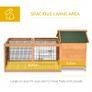 Wooden Rabbit Hutch Outdoor, Guinea Pig Hutch, Detachable Pet House Animal Cage with Openable Run and Roof, Lockable Door, and Slide-out Tray, 146 x 95 x 69cm Image 4