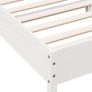 Bed Frame without Mattress White 75x190 cm Small Single Solid Wood Pine Image 4