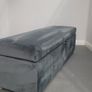 Pouffe/Storage box, grey velvet Image 2