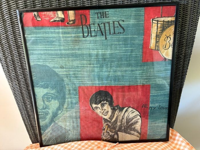 Original 1960 S Beatles Fabric, Framed