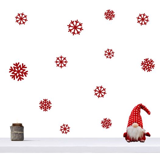 Snowflake Wall and Window Decals, Snowflake Sticker, Snow Window Decor, Snowflake Decorations,  Removable Christmas Vinyl Wall Decal