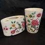 Vintage vanity set Old foley Chinese rose pattern Image 2