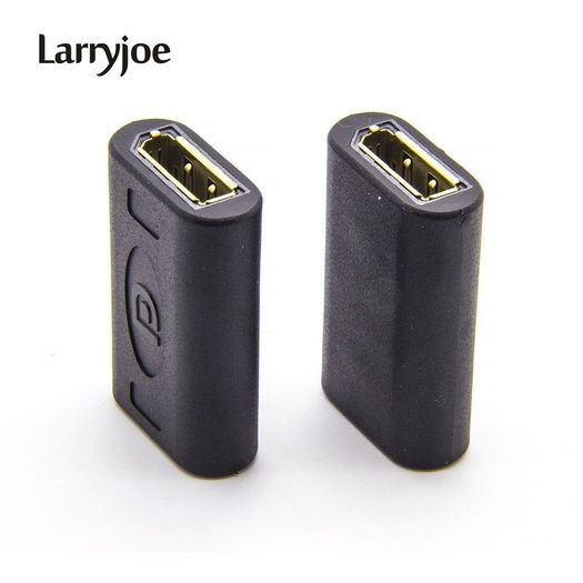 2 X Larryjoe DisplayPort UHD v1.2 4K@60Hz Female/Female Extension Coupler/Adapter (Brand New/Warranty)