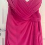 Pink long strapless dress Image 3