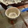 Vintage Art Nouveau Style Inkwell with Pen Tray Ink Pot Insert and Glass Dip Pen Image 7