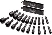 Nut Driver Bit Sets with Chrome Vanadium Steel, 20pcs 1/4'' Hex Nut Driver Master Kit for Quicker Change Chuck, Electric Hand Drill