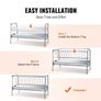 Livestock Hay Feeder, 2 in 1 Grain & Hay Feeder, 80-Gallon Capacity Pasture Feeder, 59" Long Goat Hay Feeder with Deeper Feeding Pan Image 4