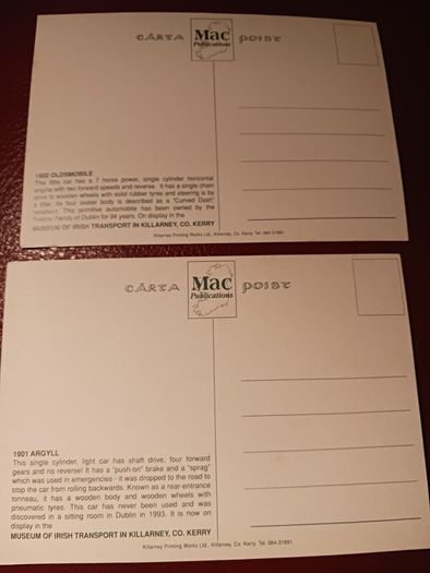 Museum of Irish Transport/ Killarney 1980s cards