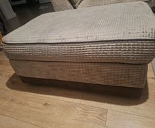 L shaped couch with footstool