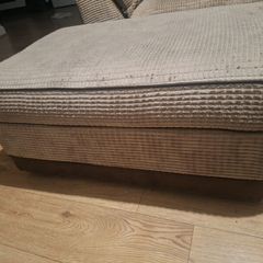L shaped couch with footstool