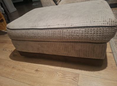 L shaped couch with footstool