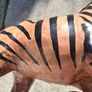 Mid Century Leather 11 Inch Zebra and Foal (Handpainted ) Image 8