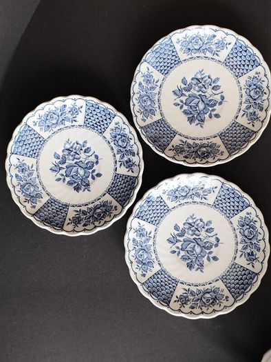 A Set of Six Myott Staffordshire Ironstone Royal Mail Soup Bowls and Melody Saucers
