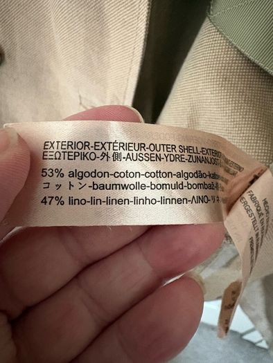 Massimo Dutti linen and cotton mix trench size XS