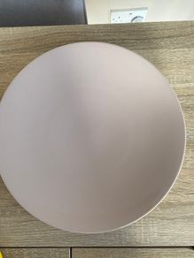 Large 12 inch John Rocha pale pink slate stoneware platter