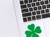 Four Leaf Clover Decal, Four Leaf Clover Sticker, Irish Decal, Four Leaf Shamrock, Lucky Sticker, Vinyl Decal, Phone, Car, Laptop