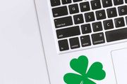 Four Leaf Clover Decal, Four Leaf Clover Sticker, Irish Decal, Four Leaf Shamrock, Lucky Sticker, Vinyl Decal, Phone, Car, Laptop