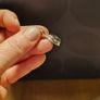 silver pendant with natural stone agate titanium druzy Image 4
